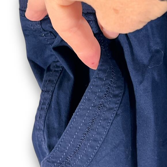 Catherines Navy Blue Capri Pants 2X Pull On Stretch Knit Cropped - Picture 7 of 12